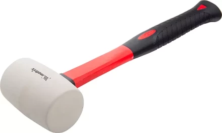 Киянка резиновая, 450 г, белая резина, фибергласовая рукоятка MATRIX 11196 купить в Нефтеюганске