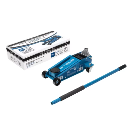 Домкрат гидравлический подкатной Stels 51139, 3 т, 120-450 мм, быстрый подъем, проф. купить в Нефтеюганске