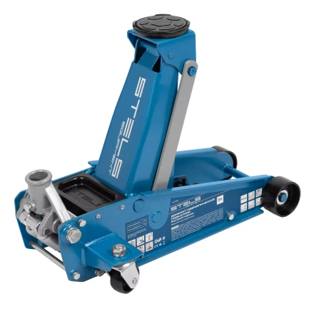 Домкрат гидравлический подкатной Stels 51139, 3 т, 120-450 мм, быстрый подъем, проф. купить в Нефтеюганске