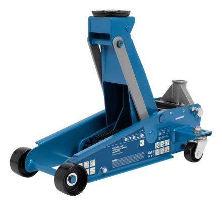 Домкрат гидравлический подкатной Stels 51139, 3 т, 120-450 мм, быстрый подъем, проф. купить в Нефтеюганске