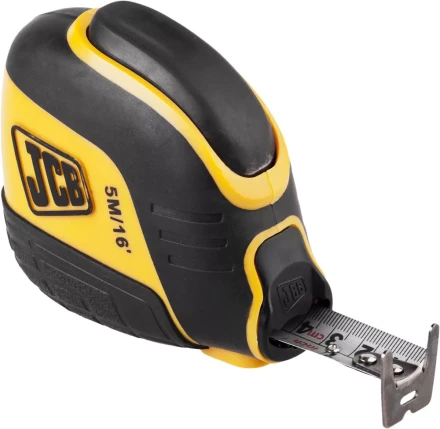 Рулетка JCB, автостоп, двусторонняя шкала, двухкомпонентный корпус, 5м JMS003 купить в Нефтеюганске