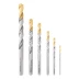 Набор сверл по металлу Denzel, 2-8мм, Р6М5-TiN, Golden Tip, 6 шт, 723000 купить в Нефтеюганске