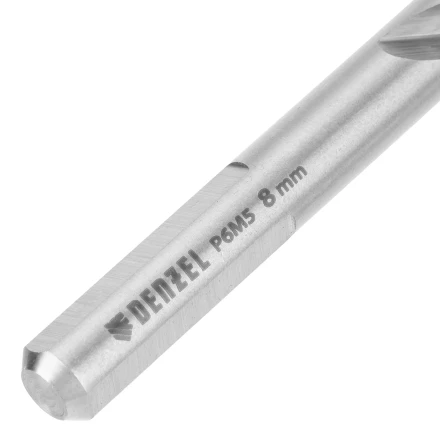 Набор сверл по металлу Denzel, 2-8мм, Р6М5-TiN, Golden Tip, 6 шт, 723000 купить в Нефтеюганске