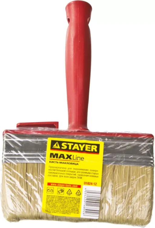 Макловица STAYER "MASTER" UNIVERSAL, светлая щетина, пластмассовый корпус, 3х12см 01824-12 купить в Нефтеюганске