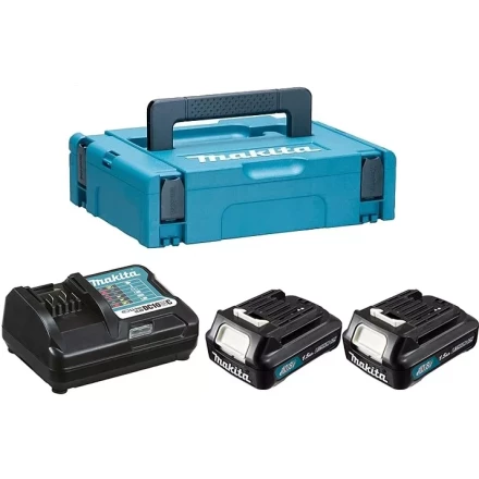 Набор 2 аккумулятора BL1016B + зарядное устройство DC10DW (12В, 1.5Ач, Li-ion, MakPac) Makita 197644-6 купить в Нефтеюганске