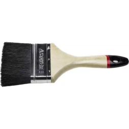 Кисть плоская STAYER "UNIVERSAL-EURO", чёрная натуральная щетина, деревянная ручка, 100мм 01022-100