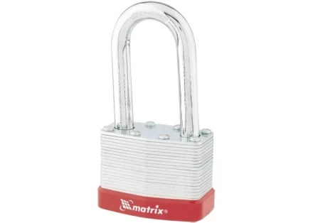 Замок навесной 65 мм удлиненная дужка MATRIX 91811 купить в Нефтеюганске