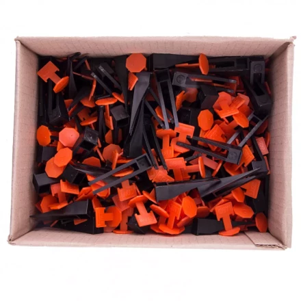 Система выравнивания плитки СВП - комплект: зажим + клин 250/250 шт Сибртех 88075 купить в Нефтеюганске