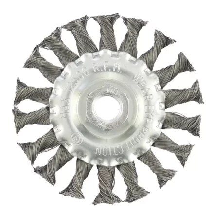 Щетка для УШМ 125 мм М14 плоская крученая проволока 0,8 мм MTX 74644 купить в Нефтеюганске