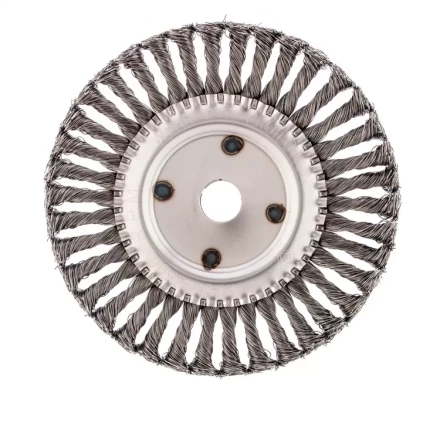 Щетка для УШМ 200 мм посадка 22,2 мм Плоская крученая проволока 0,5 мм Сибртех 746387 купить в Нефтеюганске