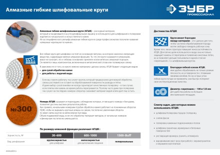 ЗУБР 100 мм, BUFF, мокрое шлифование, алмазный гибкий шлифовальный круг АГШК, Профессионал (29866-10000) купить в Нефтеюганске