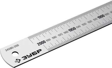 ЗУБР Про-200, длина 2,0 м, усиленная нержавеющая линейка, Профессионал (34280-200) купить в Нефтеюганске