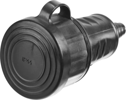 Розетка СИБИН электрическая ударопрочная, с заземлением, 16А/220В, IP44, черная 55186-B купить в Нефтеюганске