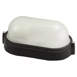 Светильник уличный СВЕТОЗАР влагозащищенный, овал, цвет черный, 60Вт SV-57201-B