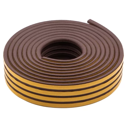 Уплотнитель резиновый, 12 м, профиль &quot;P&quot;, коричневый Сибртех 88908 купить в Нефтеюганске