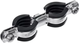 ЗУБР 1/2, цинк, 8 шт, двойной трубный хомут (37890-20-24)