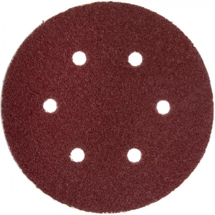 Круг шлифовальный ЗУБР &quot;МАСТЕР&quot; универсальный, из абразивной бумаги на велкро основе, 6 отверстий, Р80, 150мм, 5шт 35566-150-080 купить в Нефтеюганске