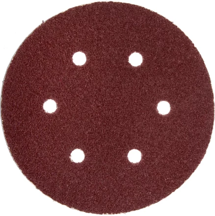 Круг шлифовальный ЗУБР &quot;МАСТЕР&quot; универсальный, из абразивной бумаги на велкро основе, 6 отверстий, Р80, 150мм, 5шт 35566-150-080 купить в Нефтеюганске