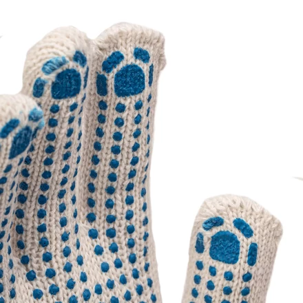 Перчатки трикотажные, с 2хПВХ точкой, 7 класс// Россия 67824 купить в Нефтеюганске