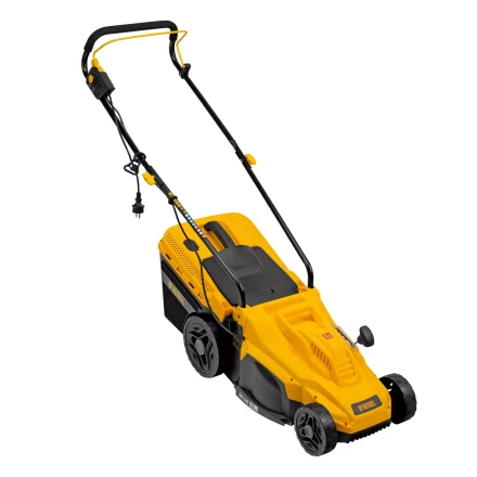 Газонокосилка электрическая GM-1300, 1300 Вт, шир. 32 см, 5 уров., травосб. 35 л Denzel 96627 купить в Нефтеюганске