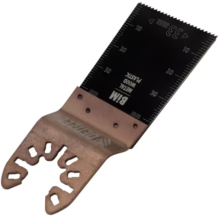 Насадка для МФИ режущая пазовая прямая, BiM, по металлу и дереву, 33 x 1.4 мм, мелкий зуб Denzel 782305 купить в Нефтеюганске