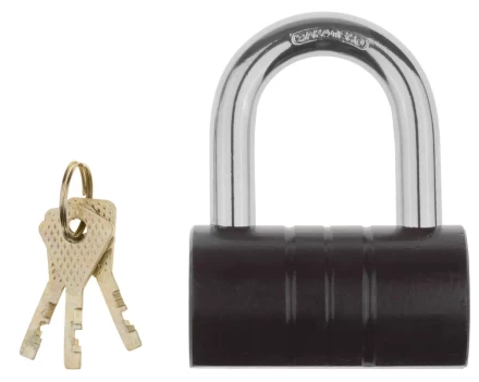 Замок ЗУБР &quot;МАСТЕР&quot; навесной, повышенной защищенности, дисковый механизм секрета, ключ 7 &quot;пинов&quot;, 82 x 46 мм 3720-21_z01 купить в Нефтеюганске