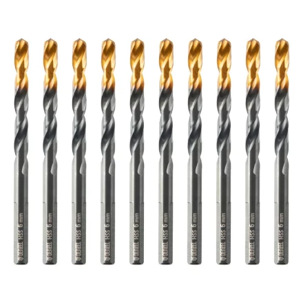 Сверло по металлу Denzel, 6 мм, HSS-Tin, Golden Tip, 10 шт. 717215 купить в Нефтеюганске