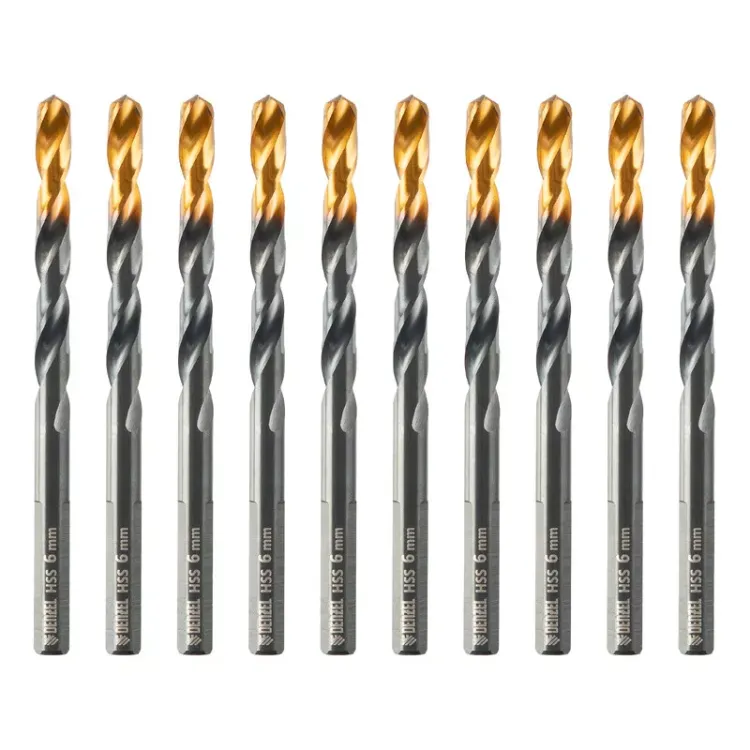 Сверло по металлу Denzel, 6 мм, HSS-Tin, Golden Tip, 10 шт. 717215 купить в Нефтеюганске