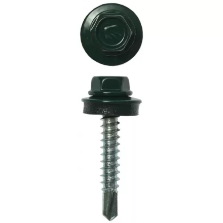 Саморезы ЗУБР &quot;ПРОФЕССИОНАЛ&quot; окраш., RAL 6005 зелен. насыщен., для крепл. кров. матер. к дерев. обреш., 4.8х29мм, 2500шт 4-300310-48-029-6005 купить в Нефтеюганске