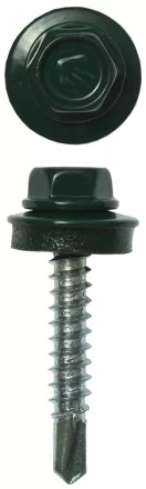 Саморезы ЗУБР &quot;ПРОФЕССИОНАЛ&quot; окраш., RAL 6005 зелен. насыщен., для крепл. кров. матер. к дерев. обреш., 4.8х29мм, 2500шт 4-300310-48-029-6005 купить в Нефтеюганске