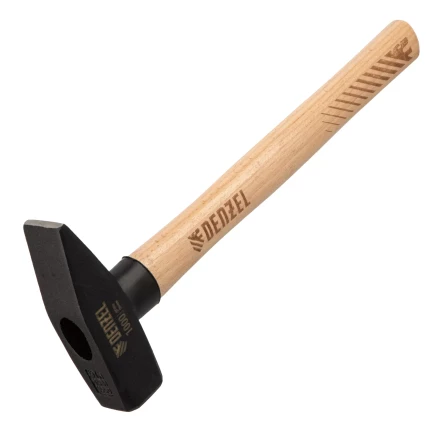 Молоток слесарный, 1000 г Denzel, кованый квадратный боек, буковая рукоятка 10437 купить в Нефтеюганске