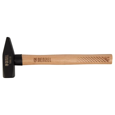 Молоток слесарный, 1000 г Denzel, кованый квадратный боек, буковая рукоятка 10437 купить в Нефтеюганске