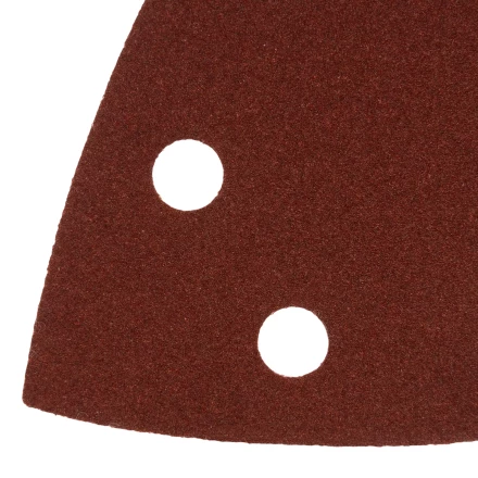 Треугольник абразивный на ворc. подложке под &quot;липучку&quot;, перф., P 150, 150х150х100 мм, 5 шт. Denzel 738637 купить в Нефтеюганске