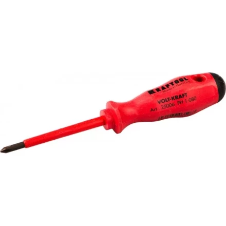 Отвертка KRAFTOOL &quot;VOLT-KRAFT&quot; 1000В, PH №1-80мм 25006-1-080 купить в Нефтеюганске