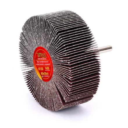 Круг MESSER шлифовальный лепестковый с оправкой (на шпильке) 80х30х6  #100 купить в Нефтеюганске