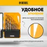 Набор сверл по металлу Denzel 723001, 1-10 мм, Р6М5-TiN, Golden Tip, 10 шт купить в Нефтеюганске