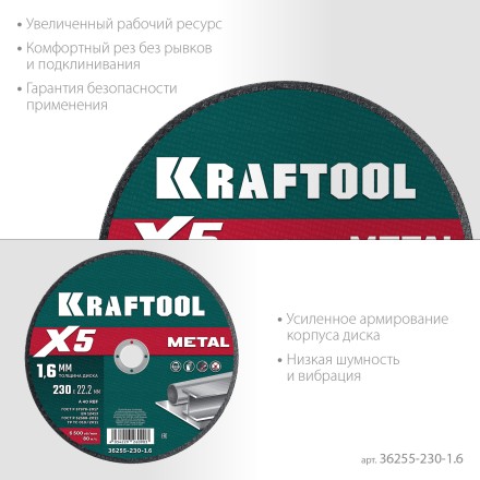 Круги отрезные абразивные, по металлу 36255-230-1.6 купить в Нефтеюганске
