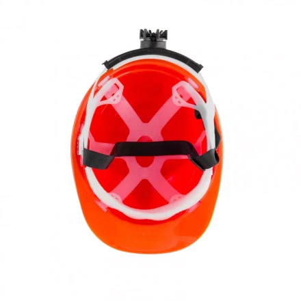 Каска защитная с храповым механизмом Европласт оранжевая Россия Сибртех 89108 купить в Нефтеюганске