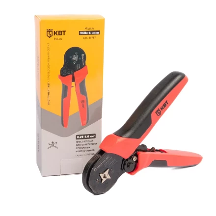 Пресс-клещи КВТ ПКВк-6 мини для опрессовки втулочных наконечников до 6.0 мм (89787) купить в Нефтеюганске