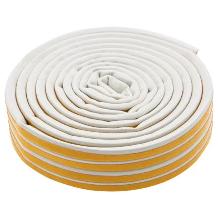 Уплотнитель резиновый, 12 м, профиль &quot;D&quot;, белый Сибртех 88909 купить в Нефтеюганске