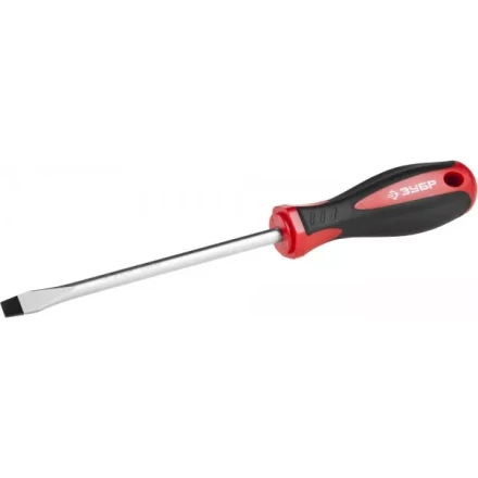 Отвертка ЗУБР &quot;МАСТЕР&quot;, Cr-v, эргономичная двухкомпонентная рукоятка, SL8,0x150мм 25061-8.0-150_z03 купить в Нефтеюганске