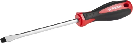 Отвертка ЗУБР &quot;МАСТЕР&quot;, Cr-v, эргономичная двухкомпонентная рукоятка, SL8,0x150мм 25061-8.0-150_z03 купить в Нефтеюганске