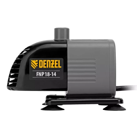 Насос фонтанный FNP18-14, 18 Вт, подъем 1,4 м, 750 л/ч, колокольчик/каскад Denzel 99030 купить в Нефтеюганске