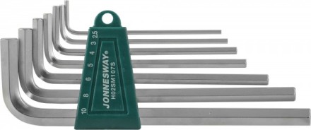 Комплект угловых шестигранников LONG 2,5-10мм 7предметов S2  H02SM107S Jonnesway 47091 купить в Нефтеюганске