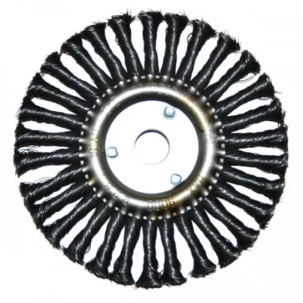 Щетка для УШМ Ф22,2/178 мм дисковая сталь витая Энкор 51586 купить в Нефтеюганске