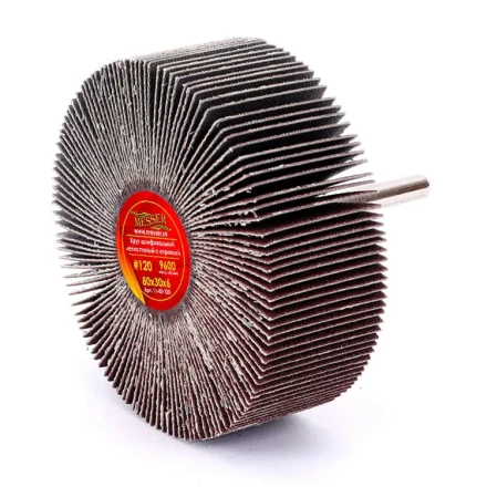 Круг MESSER шлифовальный лепестковый с оправкой (на шпильке) 80х30х6  #120 купить в Нефтеюганске