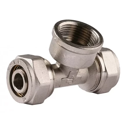 Тройник ЗУБР с внутренней резьбой, цанга-гайка, 3/4&quot;х20х2,0 мм, никель 51406-20-3/4 купить в Нефтеюганске