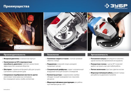 Машина углошлифовальная УШМ-П125-1000 серия ПРОФЕССИОНАЛ купить в Нефтеюганске