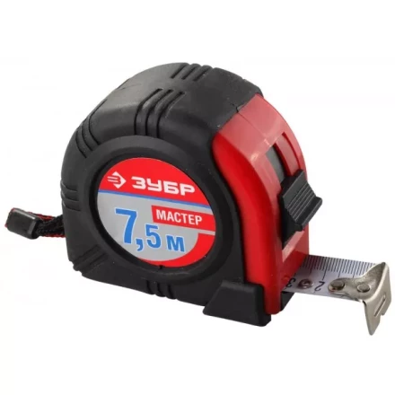 Рулетка ЗУБР &quot;МАСТЕР&quot;, обрезиненный корпус, 7,5мх25мм 34055-08-25_z01 купить в Нефтеюганске