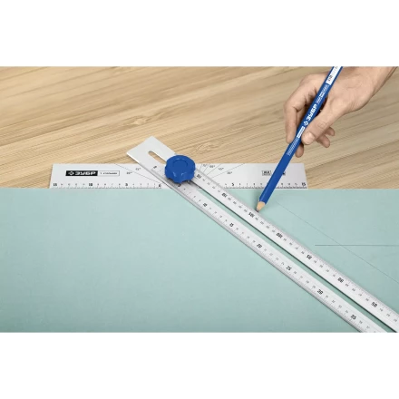 ЗУБР Т-угольник алюминиевый с подвижной направляющей, Профессионал (34389) купить в Нефтеюганске